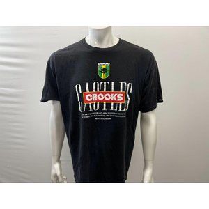 Crooks & Castle Men's Cotton T Shirt Size XL Black